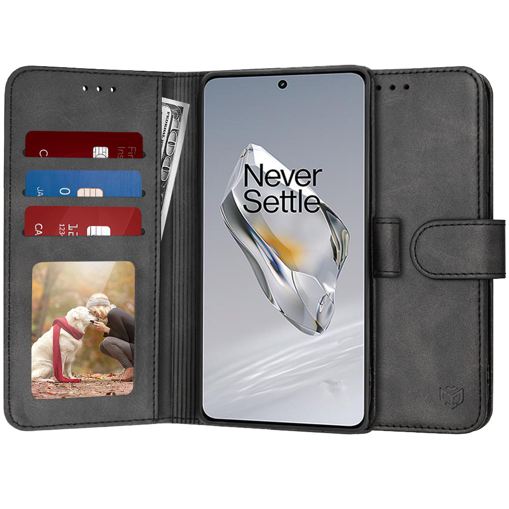 Cover til OnePlus 12, Techsuit, Diary Book, Sort