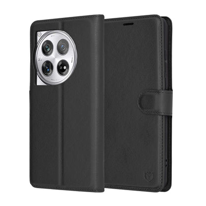 Cover til OnePlus 12, Techsuit, Leather Folio, Sort
