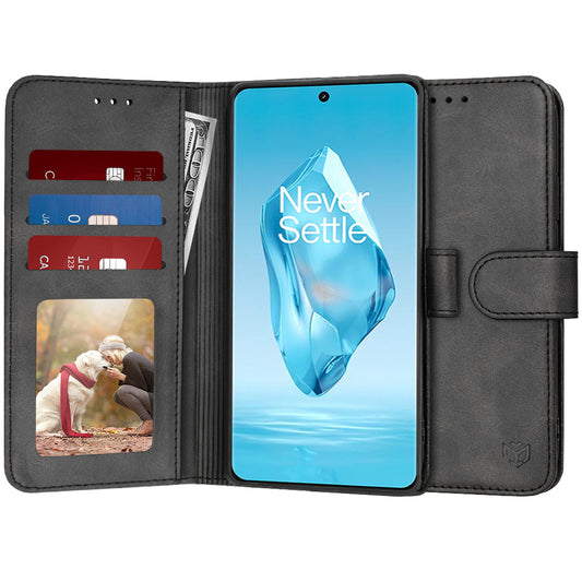 Cover til OnePlus 12R, Techsuit, Diary Book, Sort