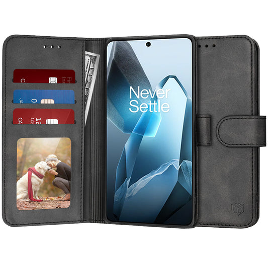 Cover til OnePlus 13, Techsuit, Diary Book, Sort