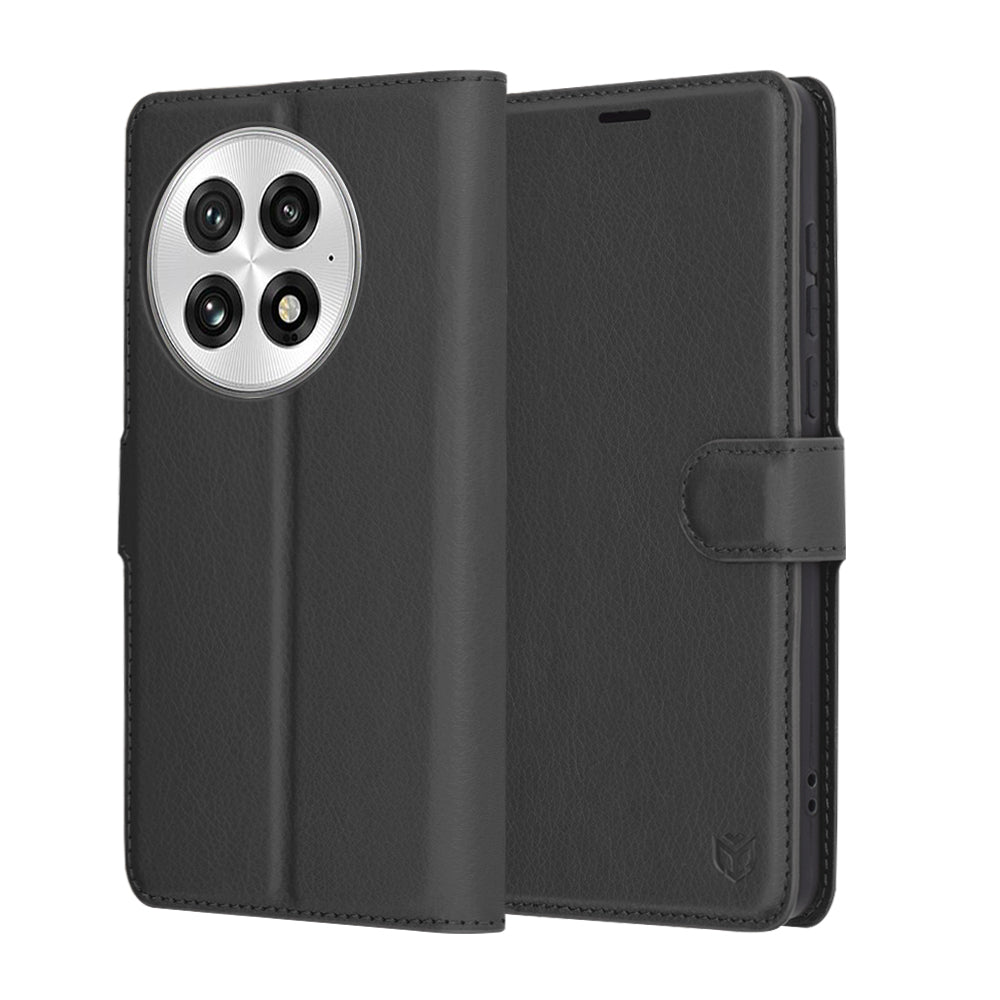 Cover til OnePlus 13, Techsuit, Leather Folio, Sort