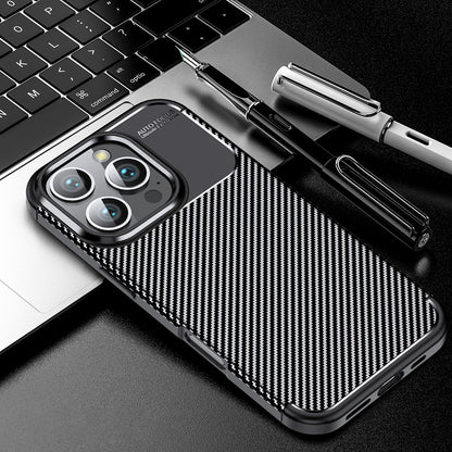 Cover til OnePlus 13R, Techsuit, CarbonFiber, Sort