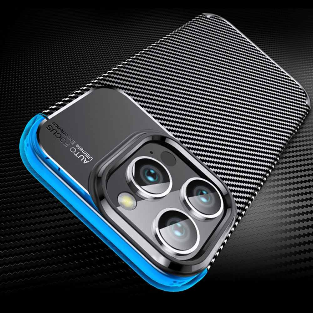 Cover til OnePlus 13R, Techsuit, CarbonFiber, Sort