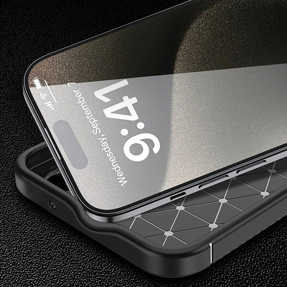 Cover til OnePlus 13R, Techsuit, CarbonFiber, Sort