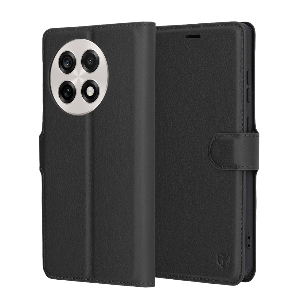 Cover til OnePlus 13R, Techsuit, Leather Folio, Sort