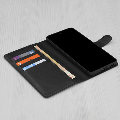 Cover til OnePlus 13R, Techsuit, Leather Folio, Sort