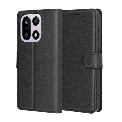Etui til OnePlus 15, Techsuit, Leather Folio, Sort