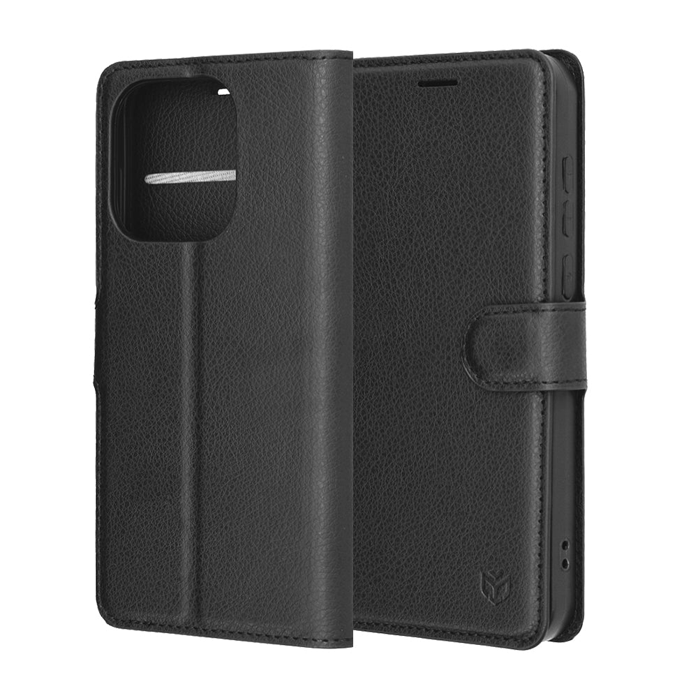 Etui til OnePlus 15, Techsuit, Leather Folio, Sort