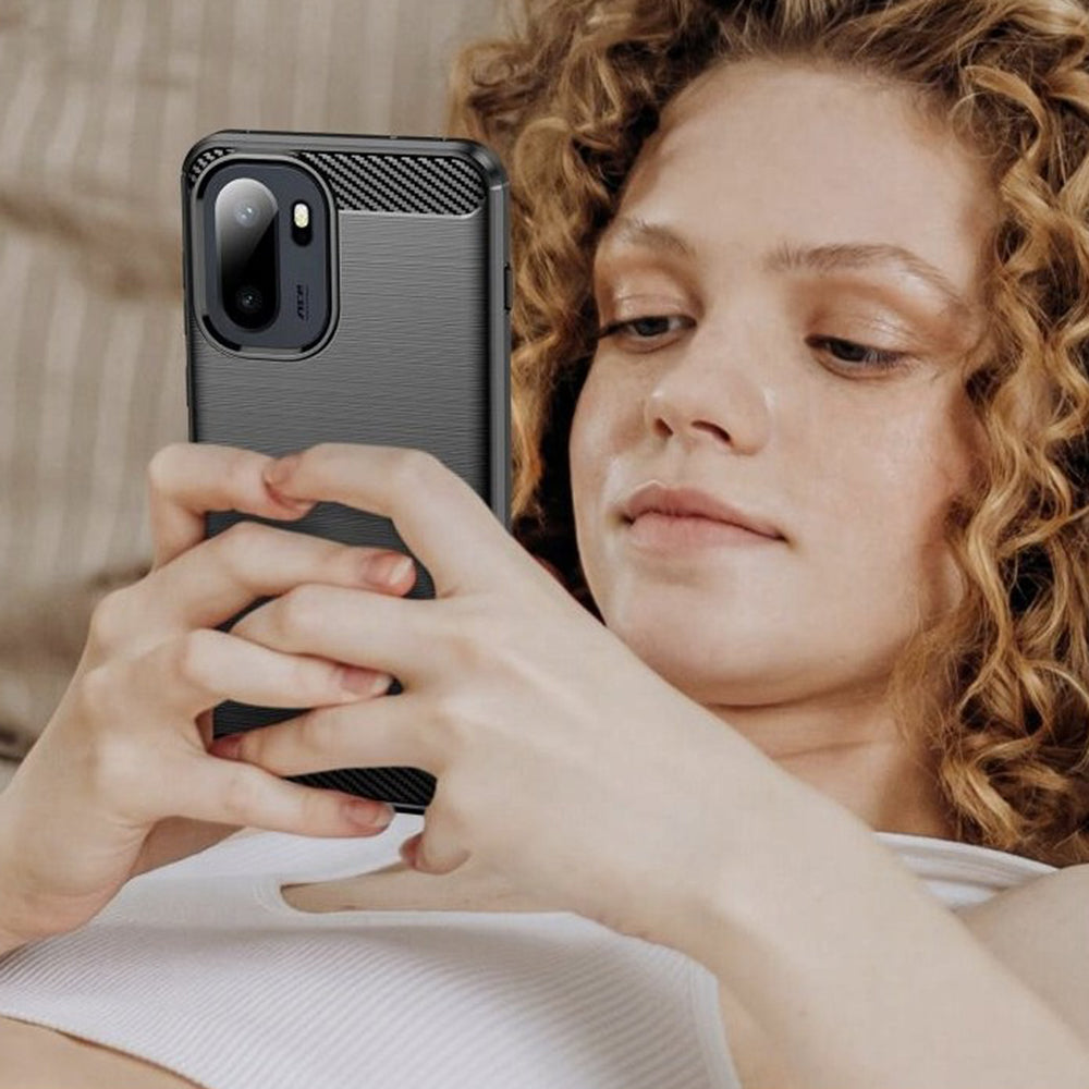 Etui til OnePlus 15R, Techsuit, Carbon, Sort