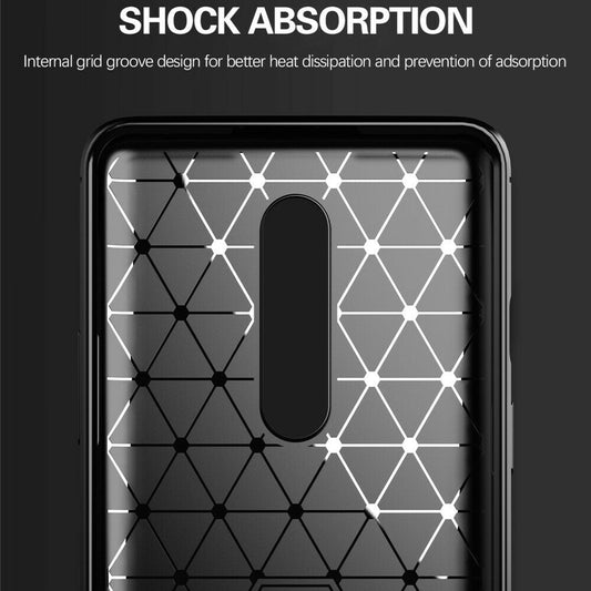 Cover til OnePlus 8, Techsuit, Carbon, Sort