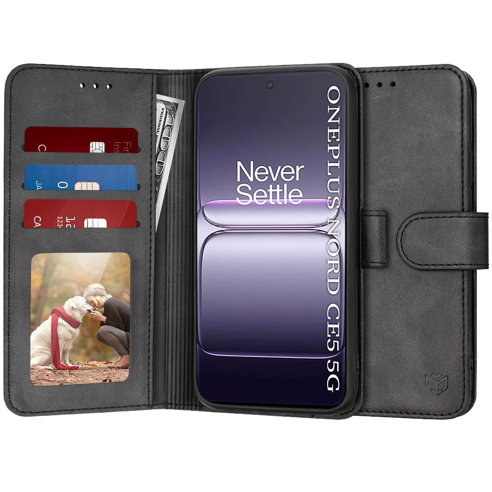 Cover til OnePlus Nord CE5, Techsuit, Diary Book, Sort