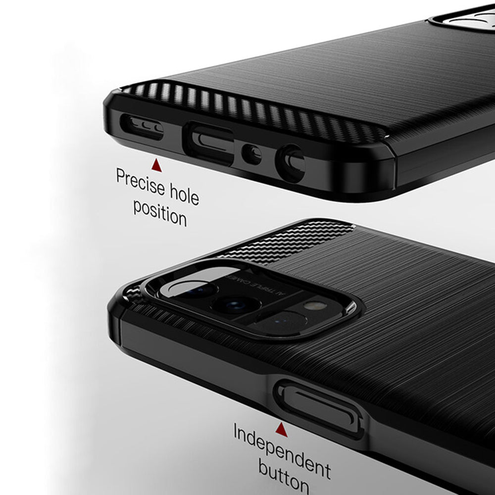 Cover til OnePlus Nord N200 5G / Oppo A74 5G / A54 5G, Techsuit, Carbon, Sort