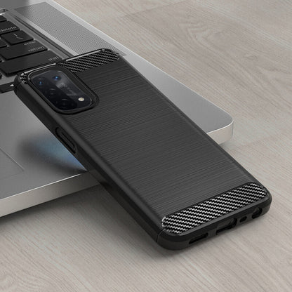 Cover til OnePlus Nord N200 5G / Oppo A74 5G / A54 5G, Techsuit, Carbon, Sort