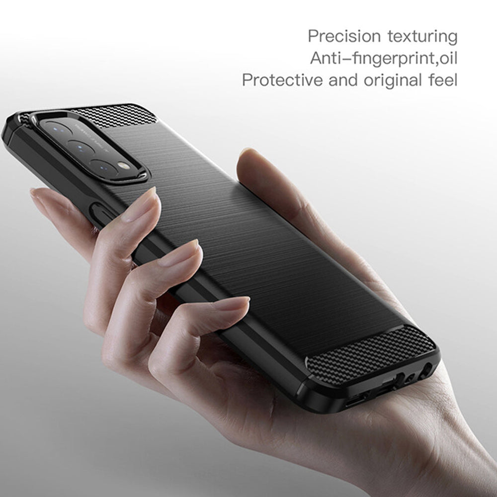 Cover til OnePlus Nord N200 5G / Oppo A74 5G / A54 5G, Techsuit, Carbon, Sort