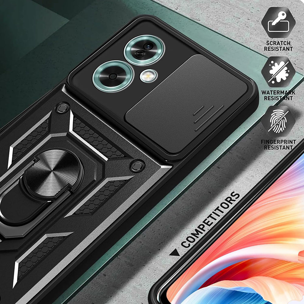Cover til OnePlus Nord N30 SE / Oppo A79, Techsuit, CamShield, Sort