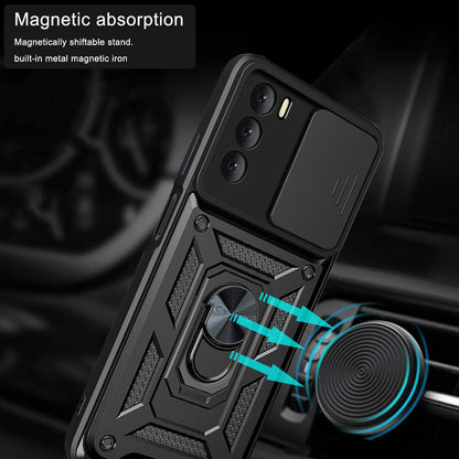 Cover til Oppo A16s / A54s / A16, Techsuit, CamShield, Sort