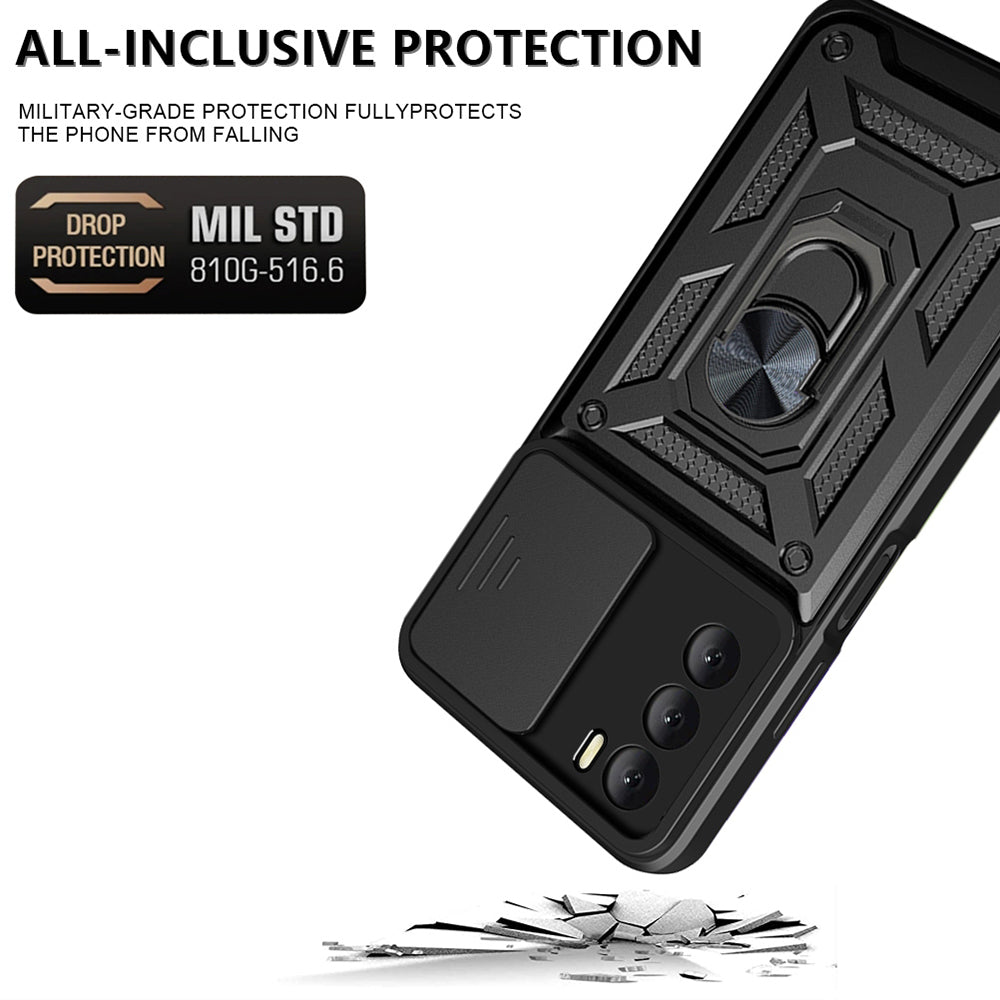 Cover til Oppo A16s / A54s / A16, Techsuit, CamShield, Sort