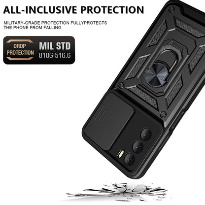 Cover til Oppo A16s / A54s / A16, Techsuit, CamShield, Sort