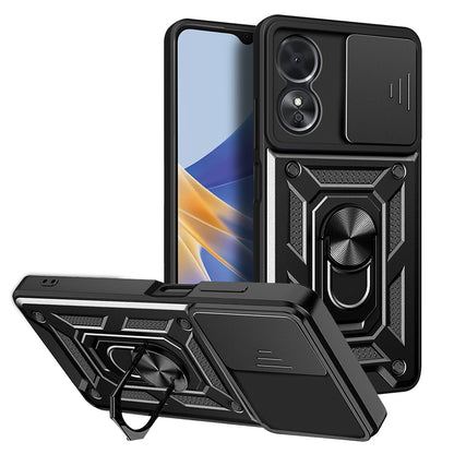 Cover til Oppo A17, Techsuit, CamShield, Sort