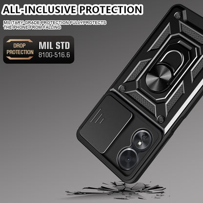 Cover til Oppo A17, Techsuit, CamShield, Sort