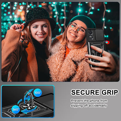 Cover til Oppo A17, Techsuit, CamShield, Sort