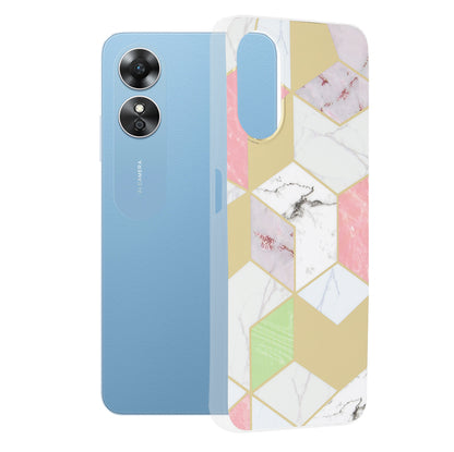 Cover til Oppo A17, Techsuit, Marble, Lilla