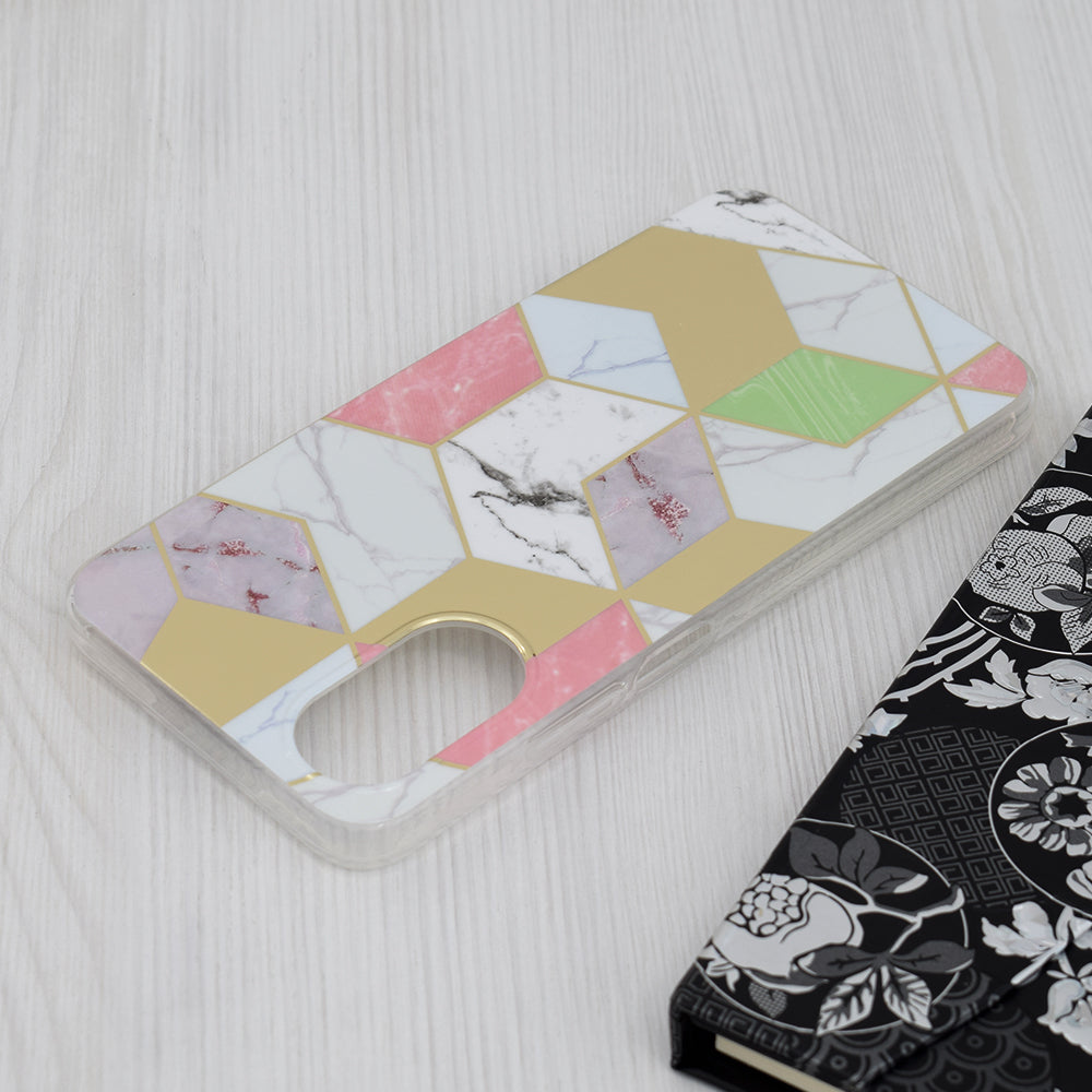Cover til Oppo A17, Techsuit, Marble, Lilla