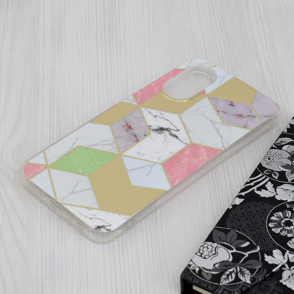 Cover til Oppo A17, Techsuit, Marble, Lilla