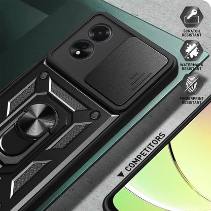 Cover til Oppo A18 / A38, Techsuit, CamShield, Sort