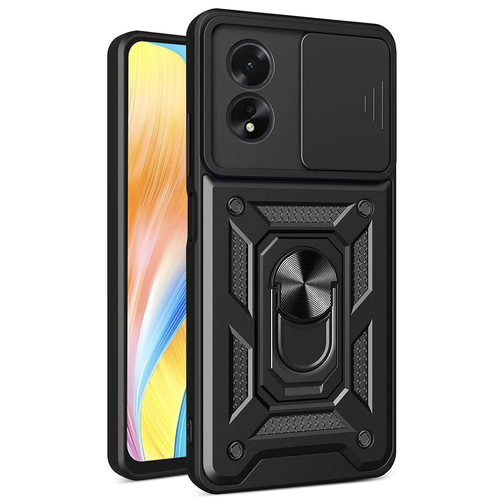 Cover til Oppo A18 / A38, Techsuit, CamShield, Sort