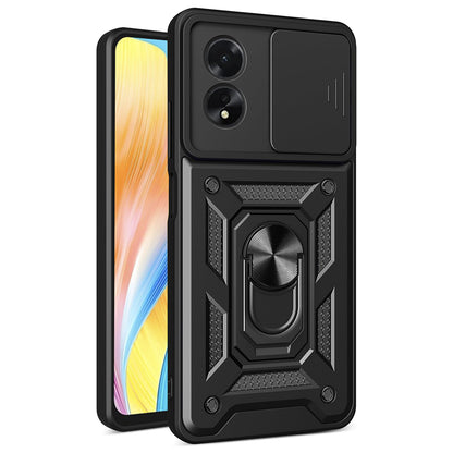 Cover til Oppo A18 / A38, Techsuit, CamShield, Sort