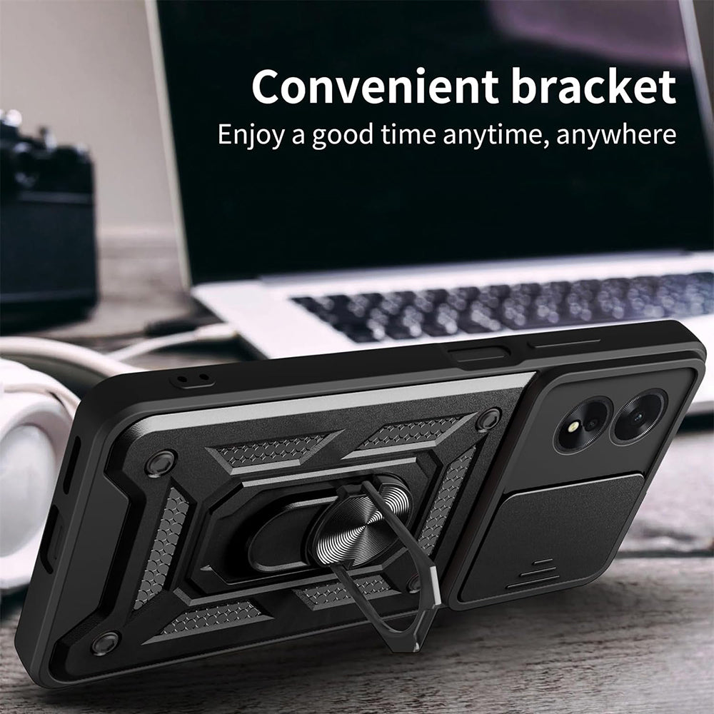 Cover til Oppo A18 / A38, Techsuit, CamShield, Sort