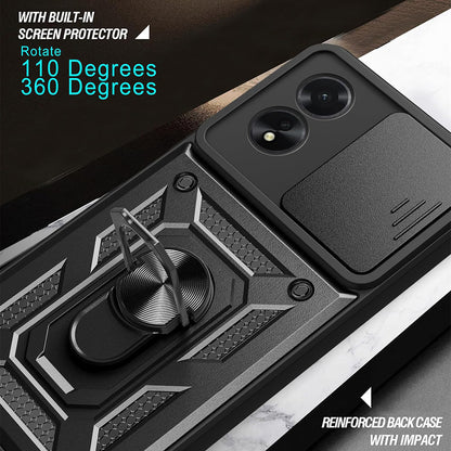 Cover til Oppo A18 / A38, Techsuit, CamShield, Sort
