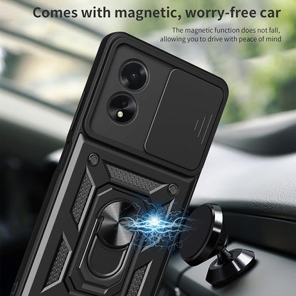 Cover til Oppo A18 / A38, Techsuit, CamShield, Sort