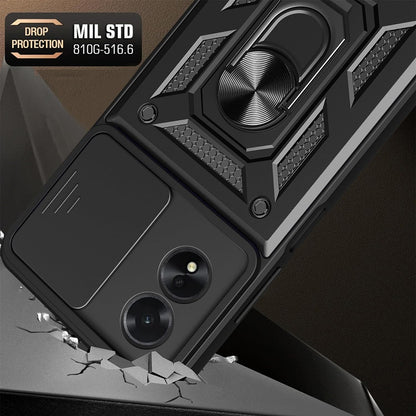 Cover til Oppo A18 / A38, Techsuit, CamShield, Sort