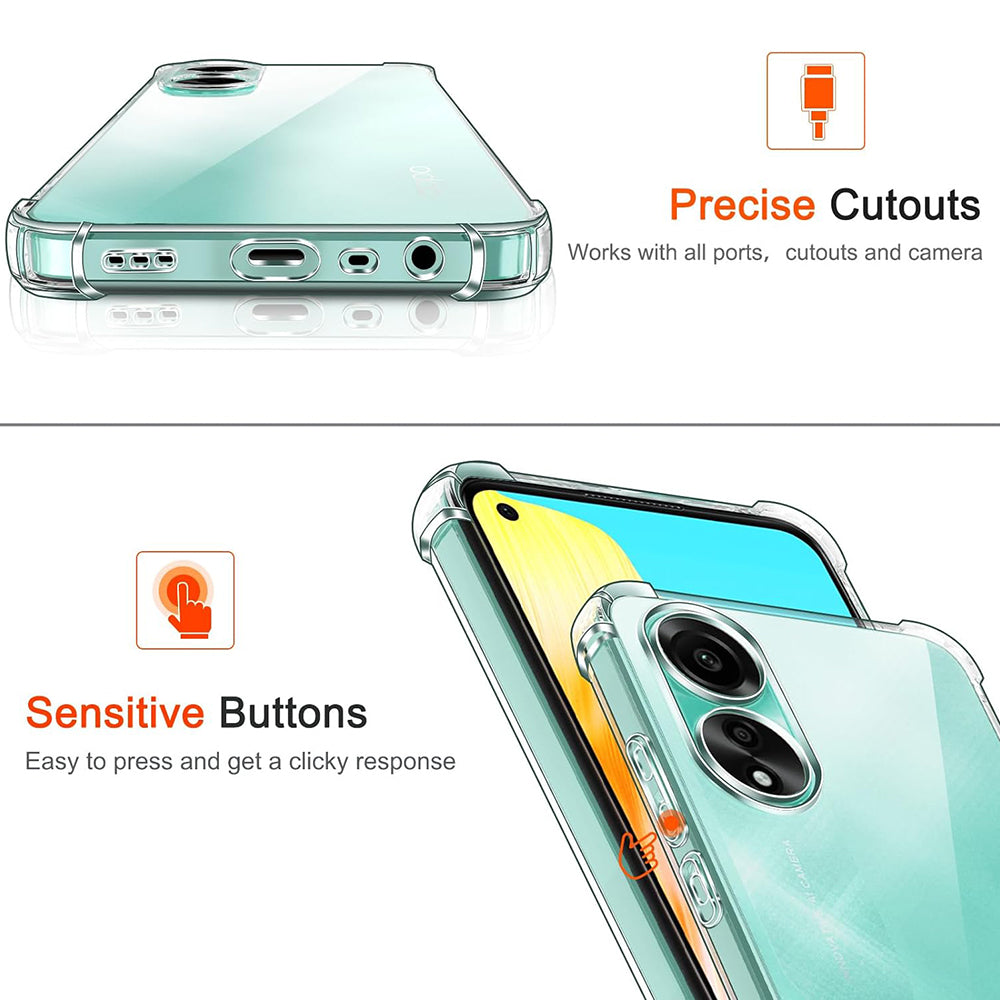 Cover til Oppo A18 / A38, Techsuit, Stødabsorberende Klar, Transparent