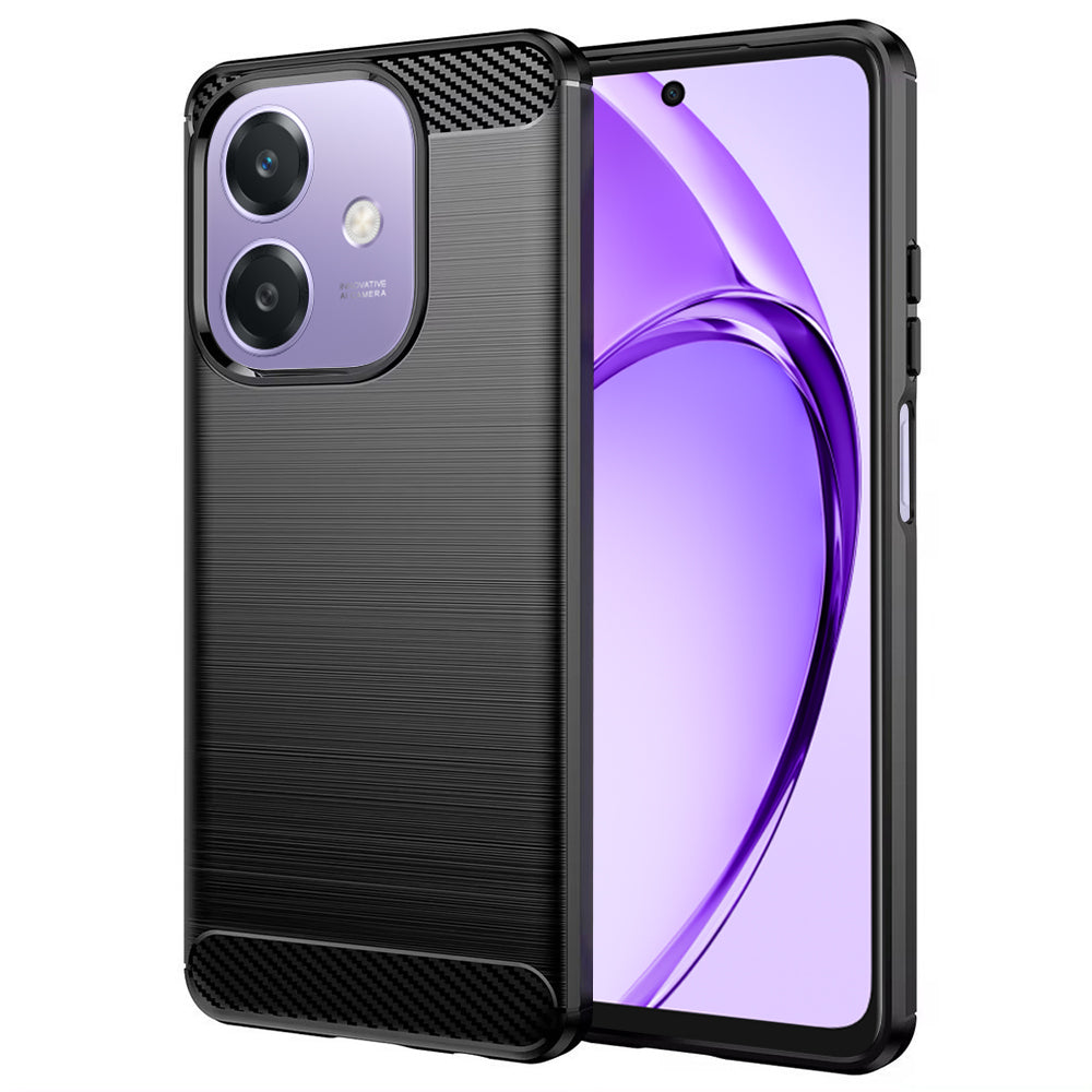 Cover til Oppo A3 4G / A3, Techsuit, Carbon, Sort