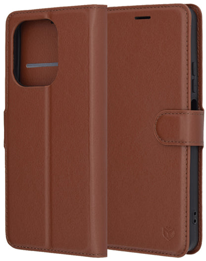 Cover til Oppo A5 Pro 4G / A5 Pro, Techsuit, Læder Folio, Brun