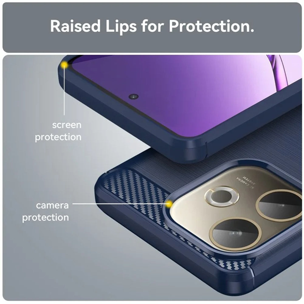 Cover til Oppo A5 Pro 4G / A5 Pro, Techsuit, Carbon, Blå