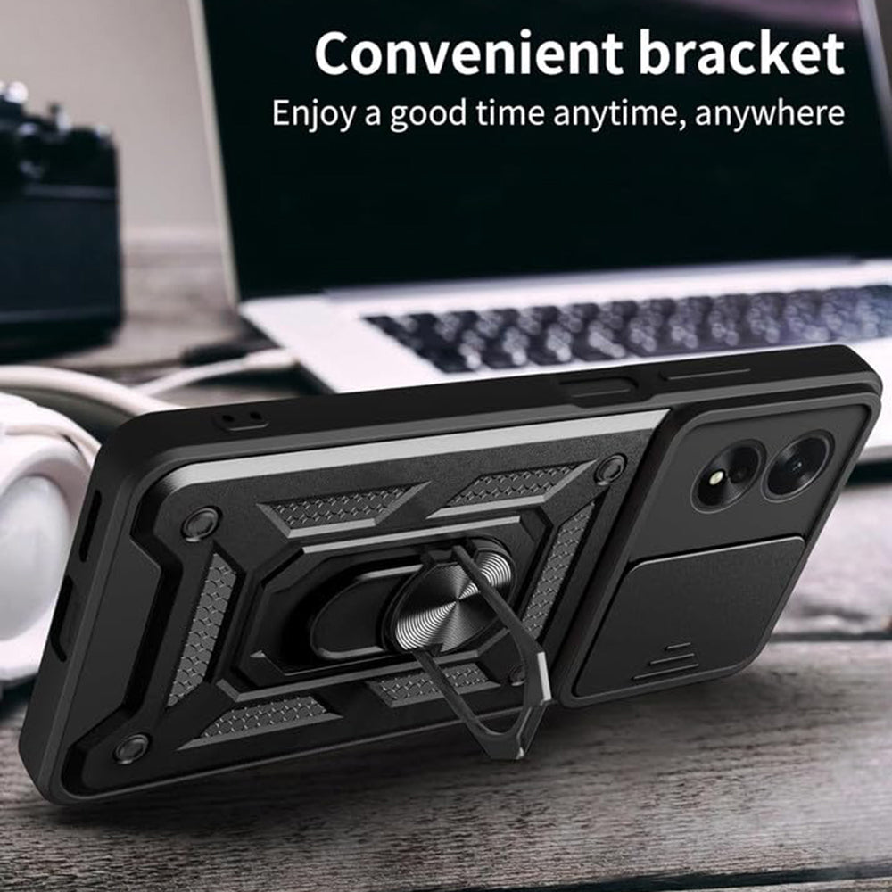 Cover til Oppo A58 4G, Techsuit, CamShield, Sort