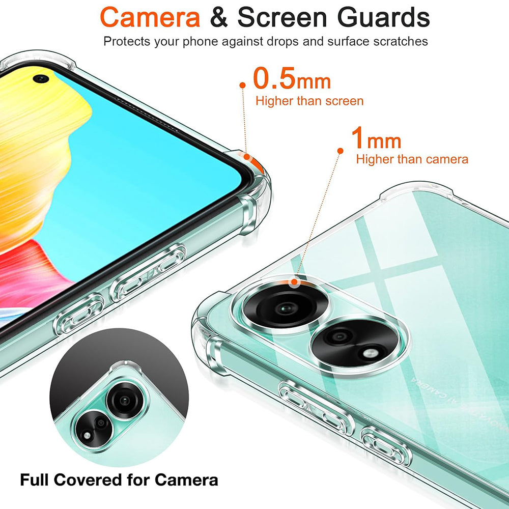 Cover til Oppo A58 4G, Techsuit, Stødabsorberende Klar, Transparent