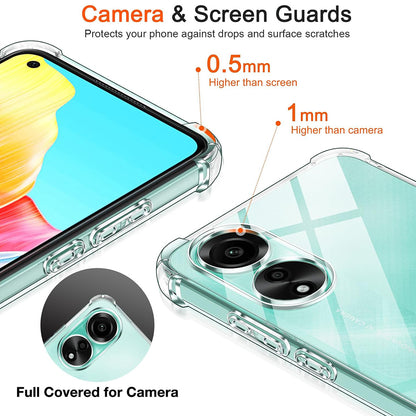 Cover til Oppo A58 4G, Techsuit, Stødabsorberende Klar, Transparent