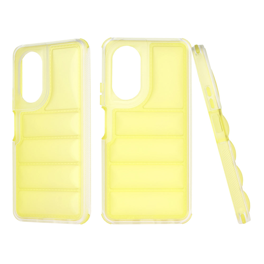 Cover til Oppo A58 4G, Techsuit, Wave Shield, Gul