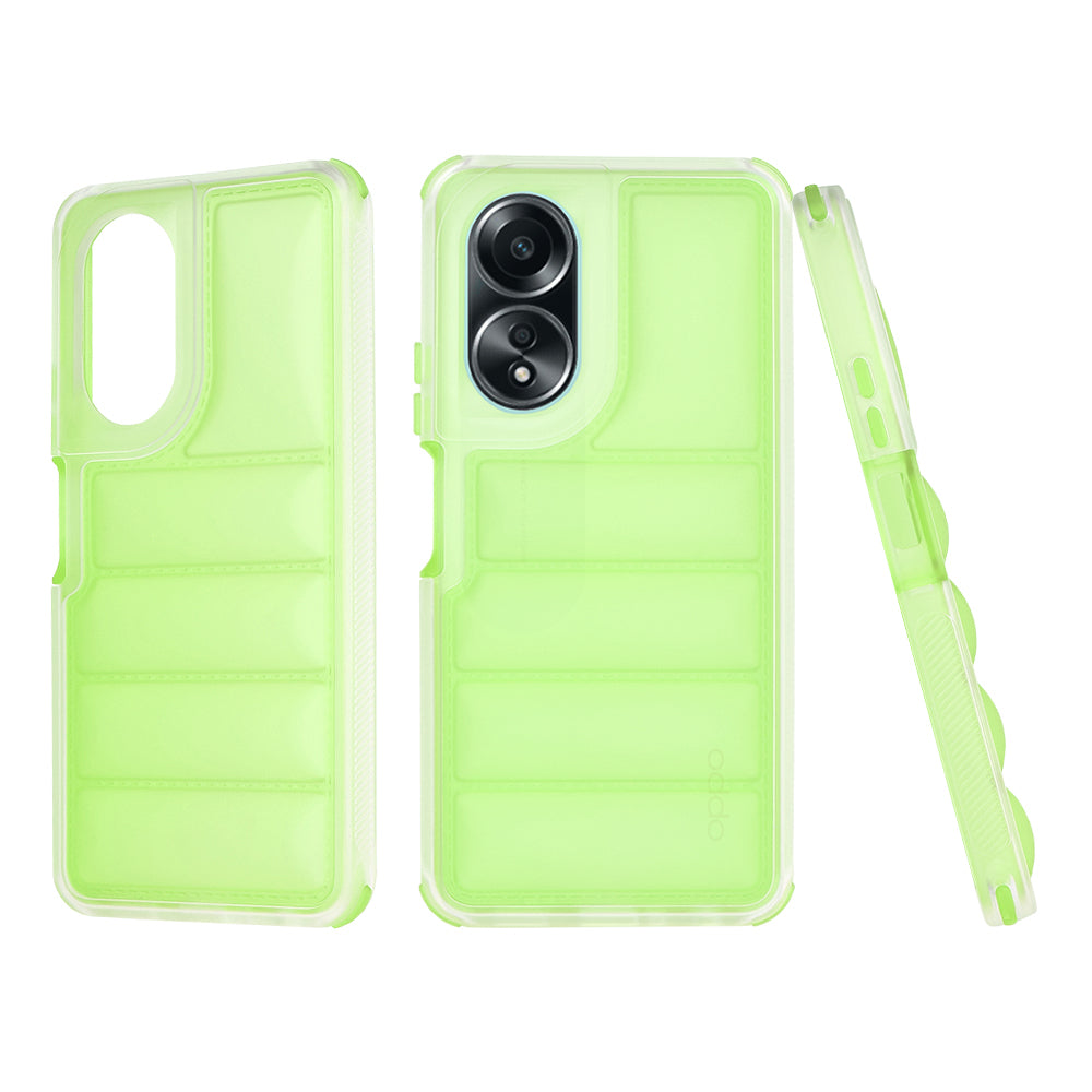 Cover til Oppo A58 4G, Techsuit, Wave Shield, Grøn