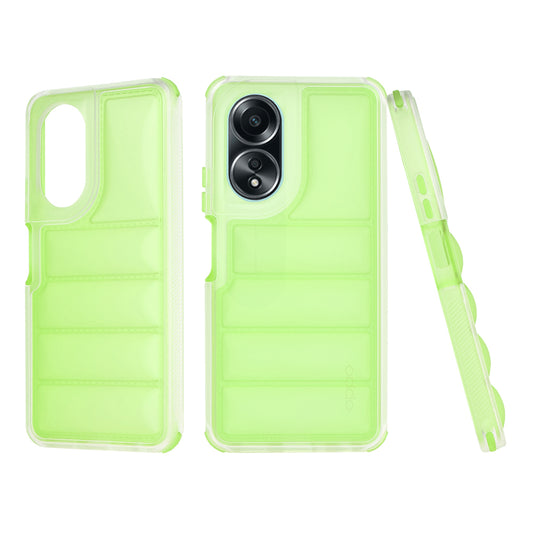 Cover til Oppo A58 4G, Techsuit, Wave Shield, Grøn