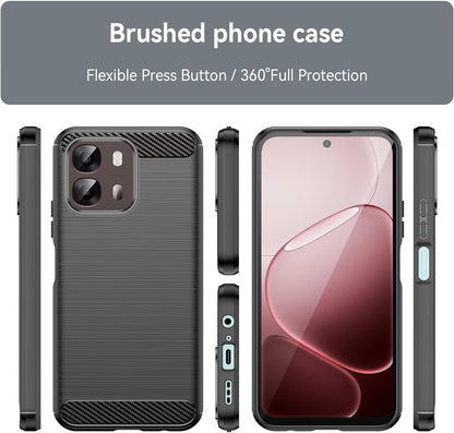 Case for Oppo A6 4G, Techsuit, Carbon, Black