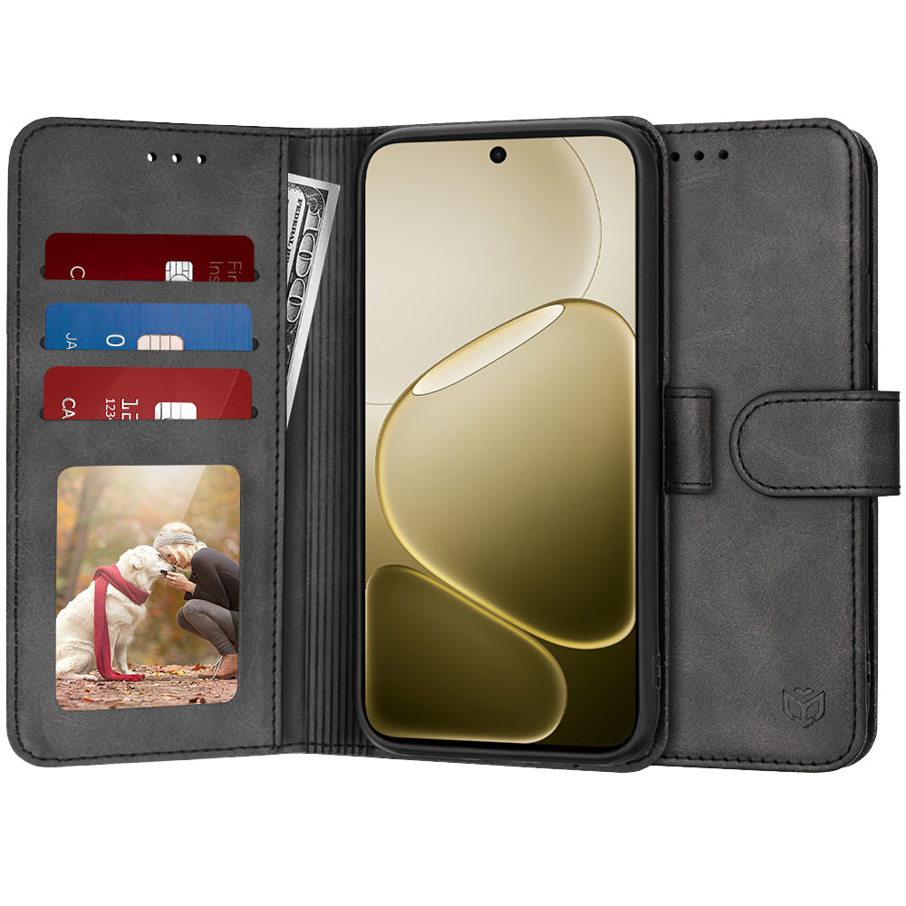 Etui til Oppo A6 4G, Techsuit, Diary Book, Sort