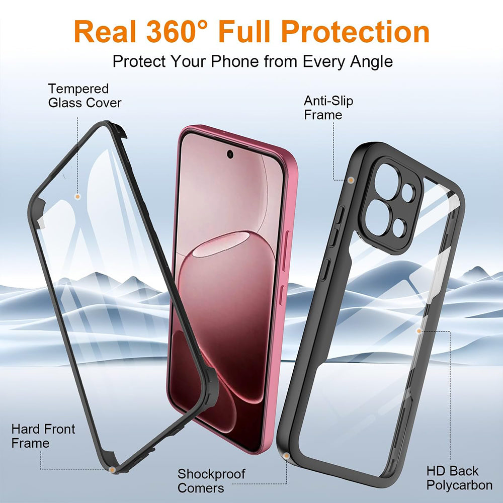 Etui til Oppo A6 Pro 5G / A6 Pro 4G, Techsuit, ColorVerse 360, Sort