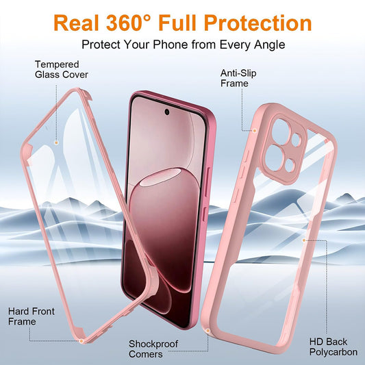 Cover til Oppo A6 Pro 5G / A6 Pro 4G, Techsuit, ColorVerse 360, Pink
