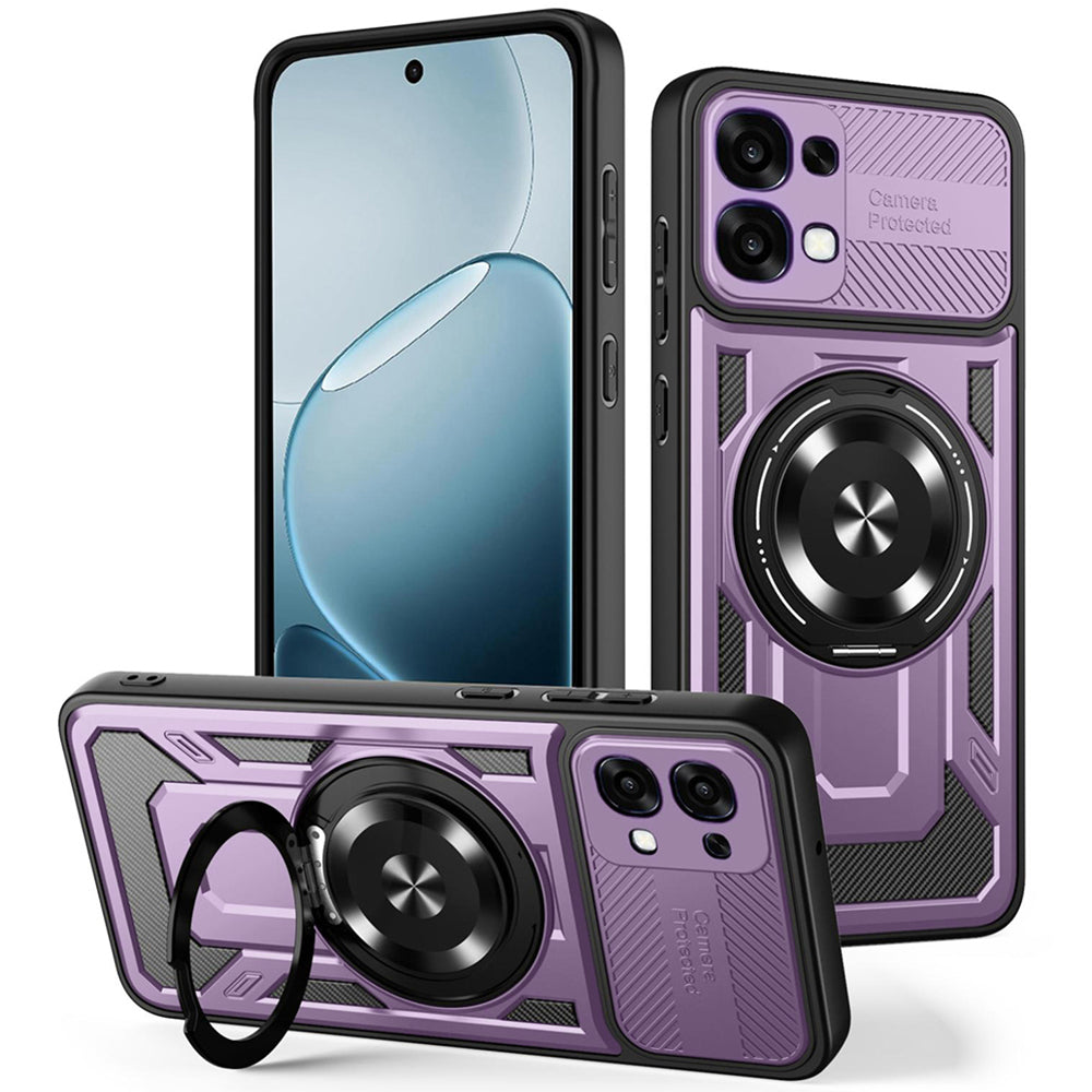 Cover til Oppo A6 Pro 5G / A6 Pro 4G, Techsuit, RuggedCam, Lilla